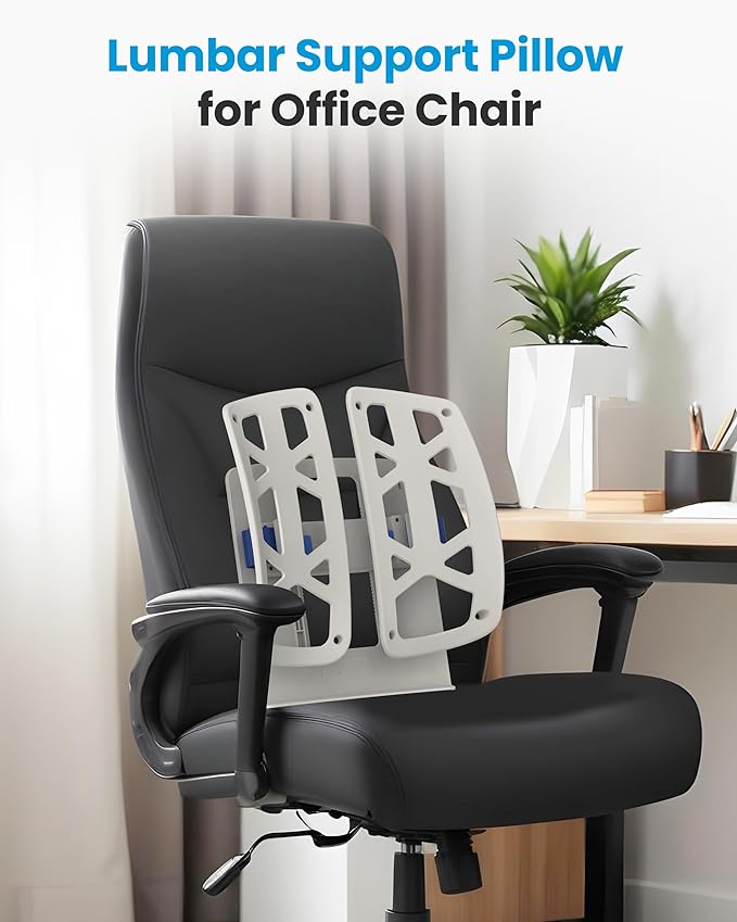 COMFIER Back Support for Office Chair, Lumbar Support with Up & Down Adjustment,Ergonomic Support Pillow for Office Chair, Gifts for Mom Dad Women Men