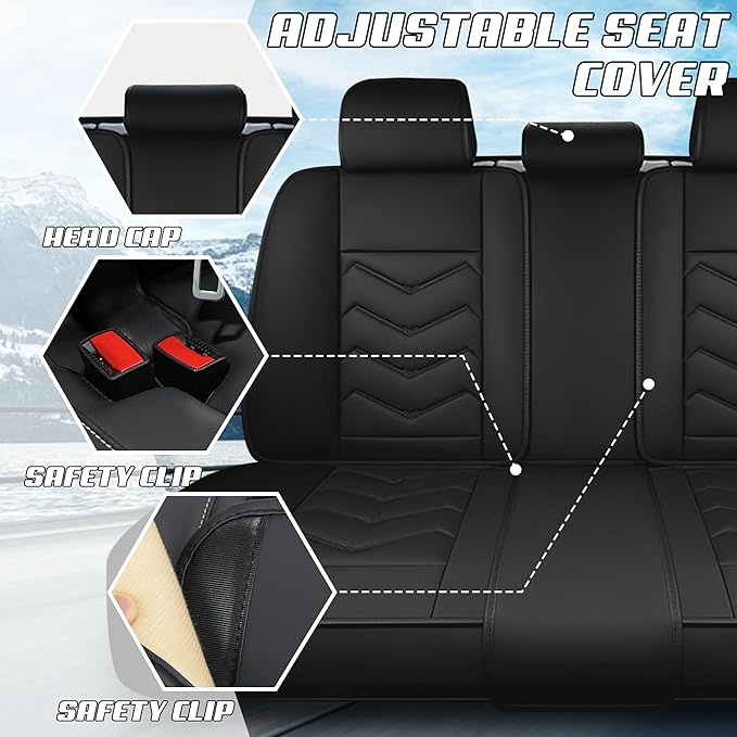 Car Seat Covers Fit for Infiniti g37 2000-2026, Stylish Sport Seat Covers, Waterproof Wear-Resistant Premium Nappa Leather Car Seat Cover.(Full Set with Pillow/Pure Black)