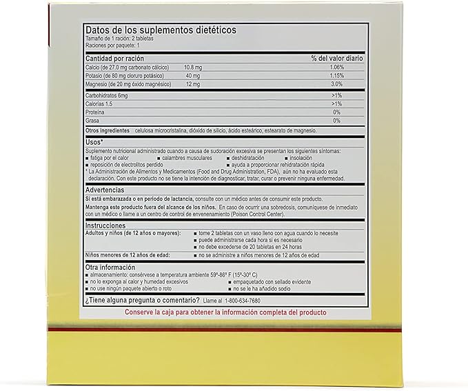 Medique Medi-Lyte Electrolyte Replenisher, Fast Relief from Heat, Stress, Fatigue, and Muscle Cramping, Easy to Swallow Tablets, 500 Tablets (250 x 2)