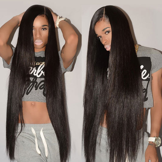 Cynosure Straight Brazilian Hair 3 Bundles Grade 9A Unprocessed Straight Human Hair Extensions Natural Black (10 12 14Inches)