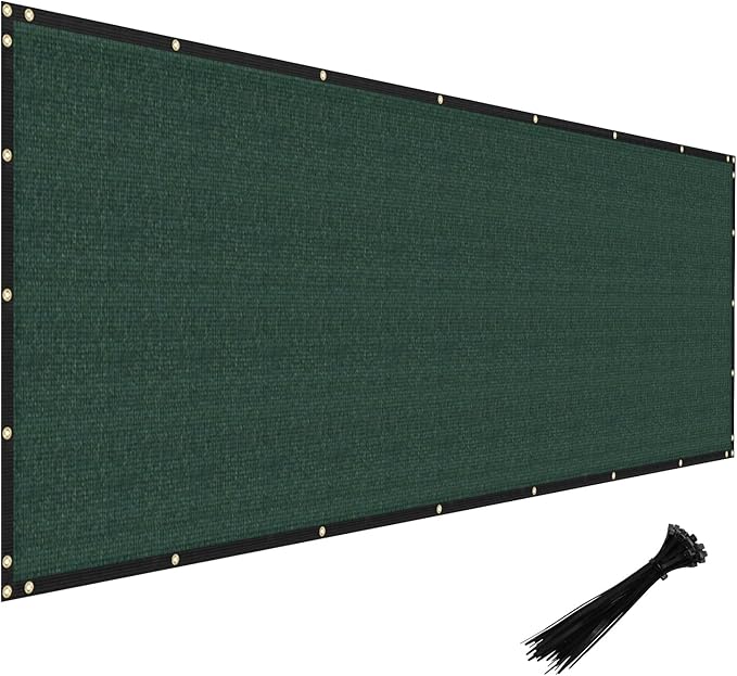 Windscreen4less Privacy Fence Screen Heavy Duty Windscreen Fencing Mesh Fabric Shade Net Cover for Outdoor Wall Garden Yard Pool Deck, 8'x246' Green