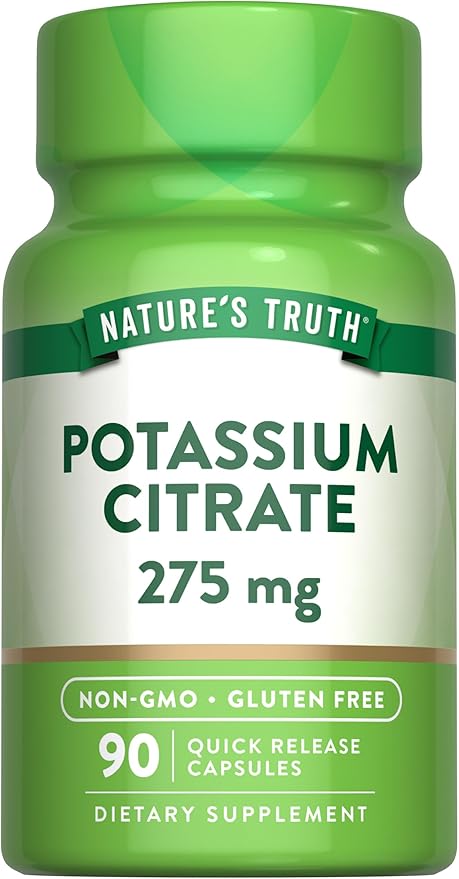 Nature's Truth Potassium Citrate Supplement | 275mg | 90 Capsules | Non-GMO & Gluten Free