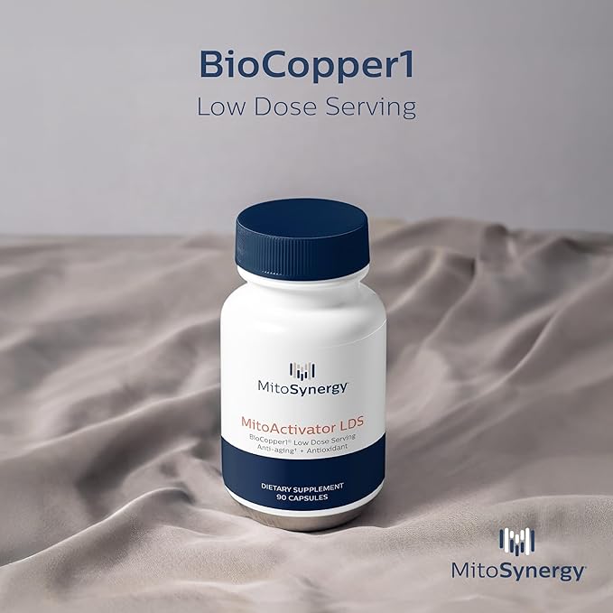 MitoActivator BioCopper1 (Cunermuspir) LDS - Low Dose Serving 0.1mg Bioavailable Copper - Lyme Support for Sensitive Users to minimize Herxheimer Reaction