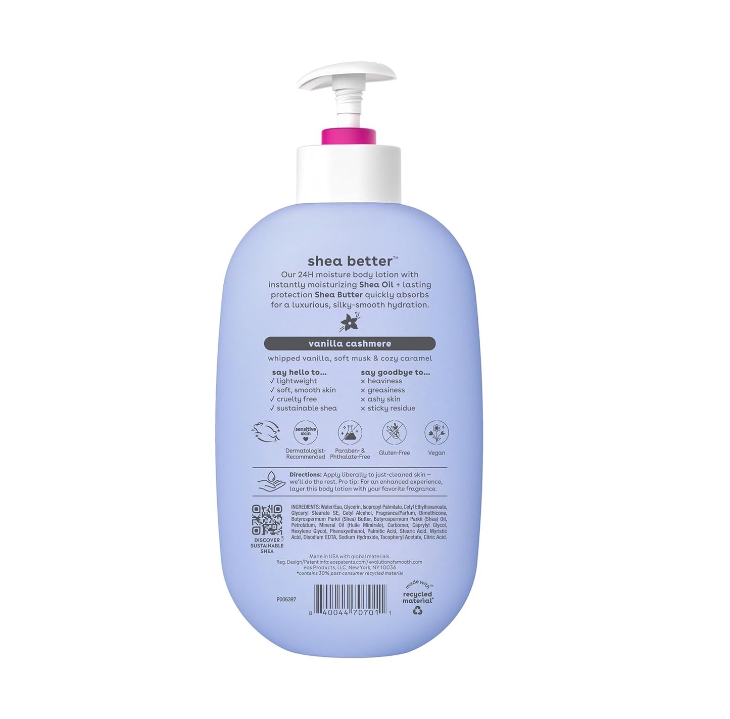 EOS Hand Cream – Pink Citrus | Natural Shea Butter Lotion for 24-Hour Hydration