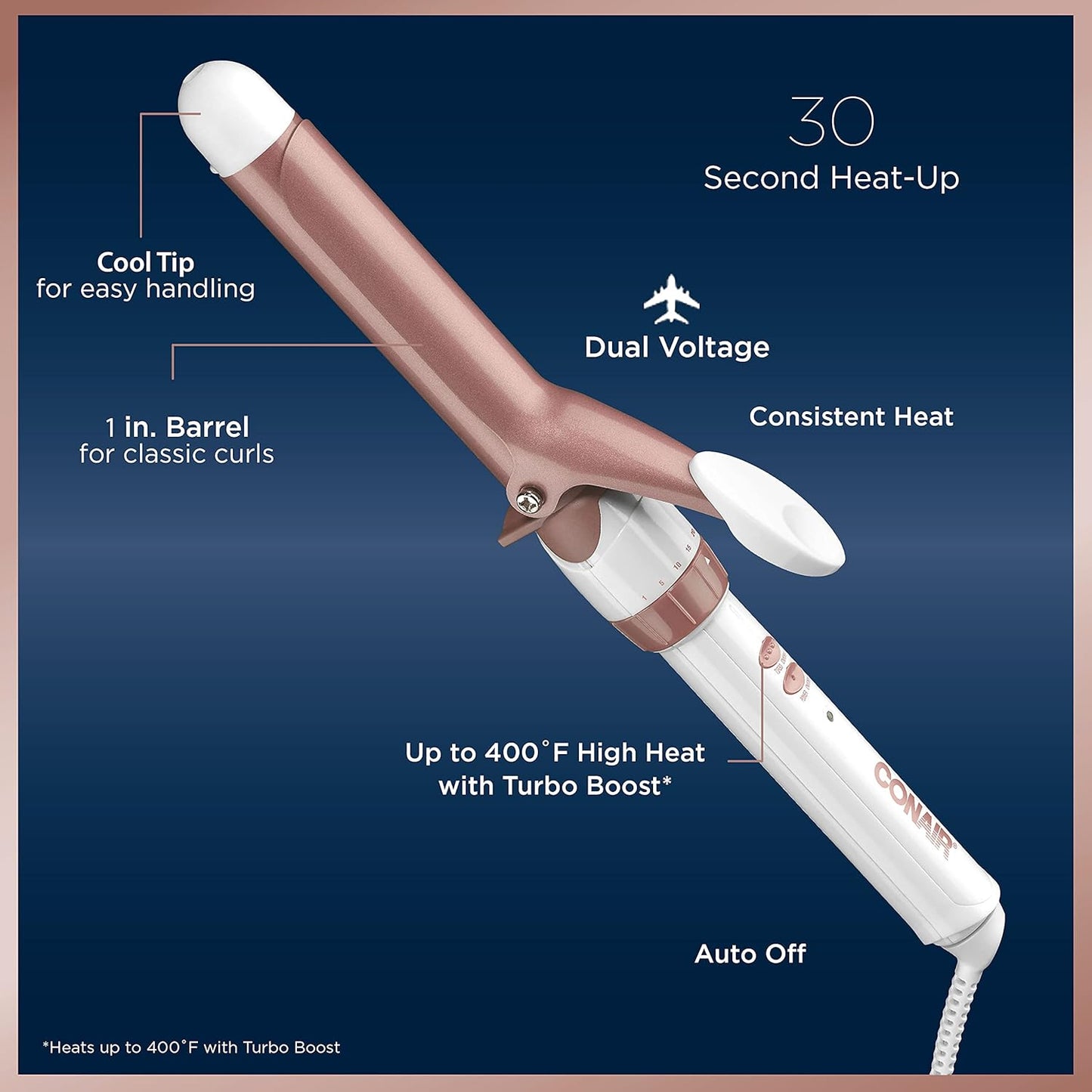 Conair Double Ceramic 1.5-Inch Curling Iron | Soft Waves for Medium/Long Hair