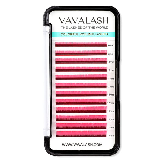 Colored Lash Extensions 0.07Mm D Curl Pink Individual Volume Lashes Extensions 8-15 Mix Length Color Eyelash Extensions For Salo