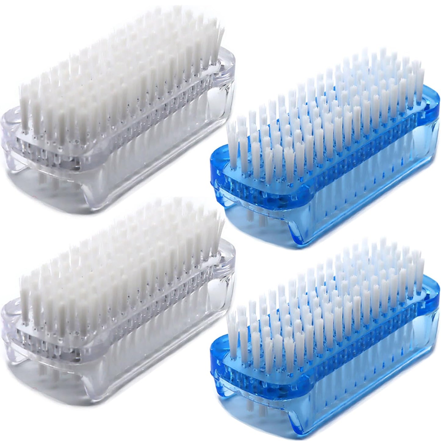 Nail Brush Two Sided Hand Fingernail Scrub Brushes Soft Stiff Bristles Scrubber Nails Toes Cleaning Brush For Men Women Kids 4 P