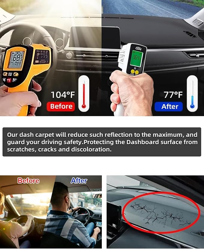 SKYLOTEC Dash Cover Custom Fit for Nissan Pathfinder 2022-2026 Dashboard Cover Mat Dash Pad Carpet Protector (Without HUD