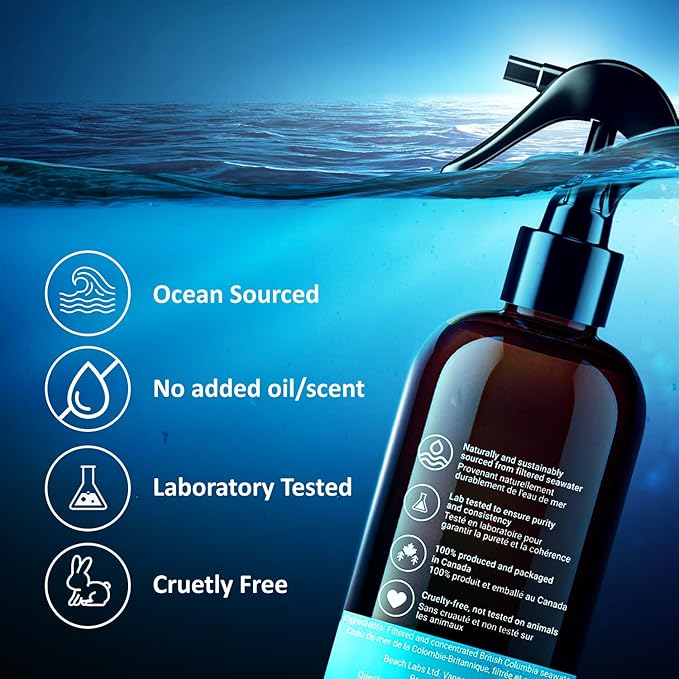 Magnesium Spray (2-Pack) - Ocean Sourced & 100% Canadian Made | Magnesium Oil for Feet and Body | Pure Concentrated Seawater with Synergistic Trace Minerals for Wellness | 237 ml (8 fl oz)