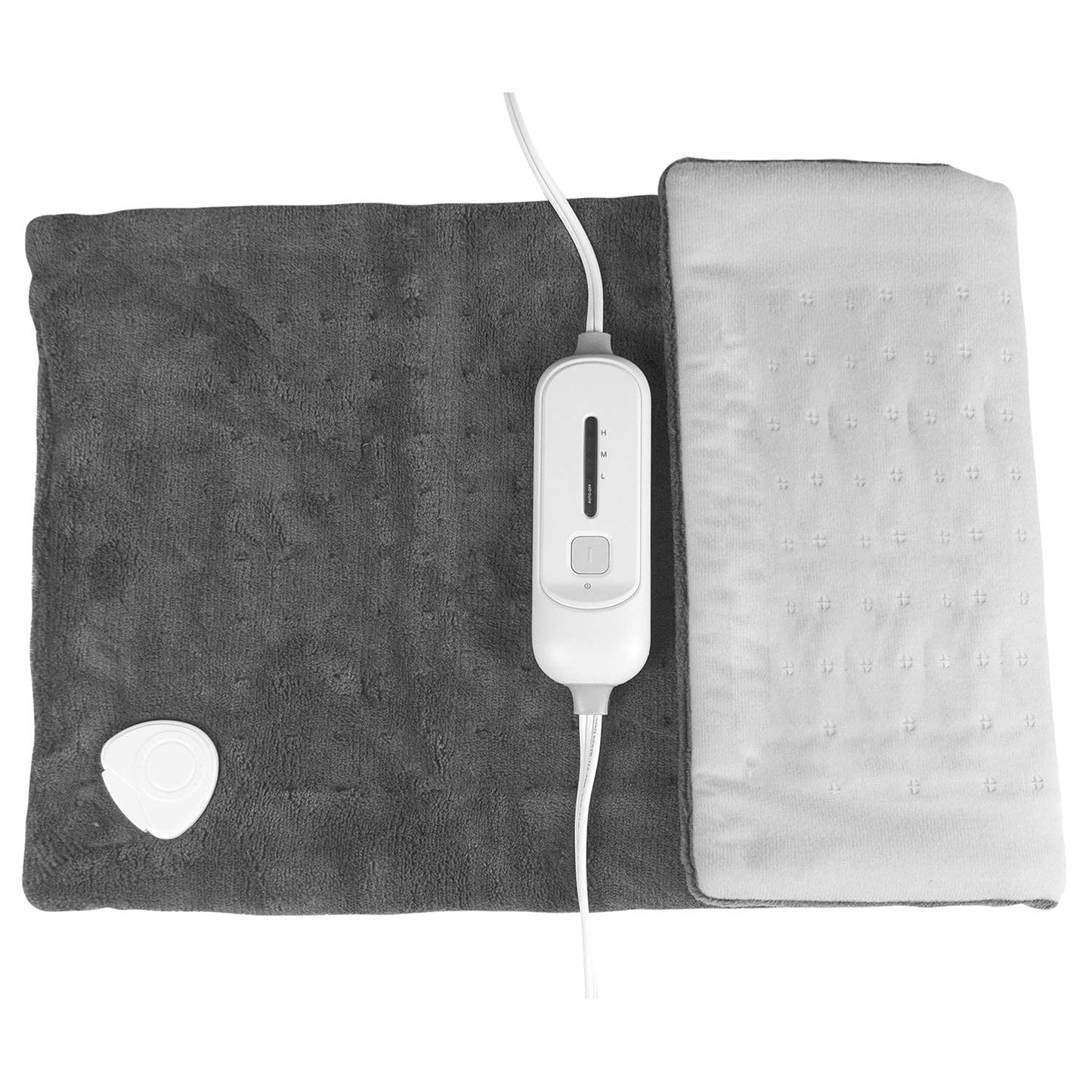 SUNAID Full Back Electric Heating Pad Fast Heating Wrap with Auto Shut Off for Back, Neck and Shoulder, Abdomen, Waist Pain Relief, Dry/Moist Option (12" x 24" (Navy))