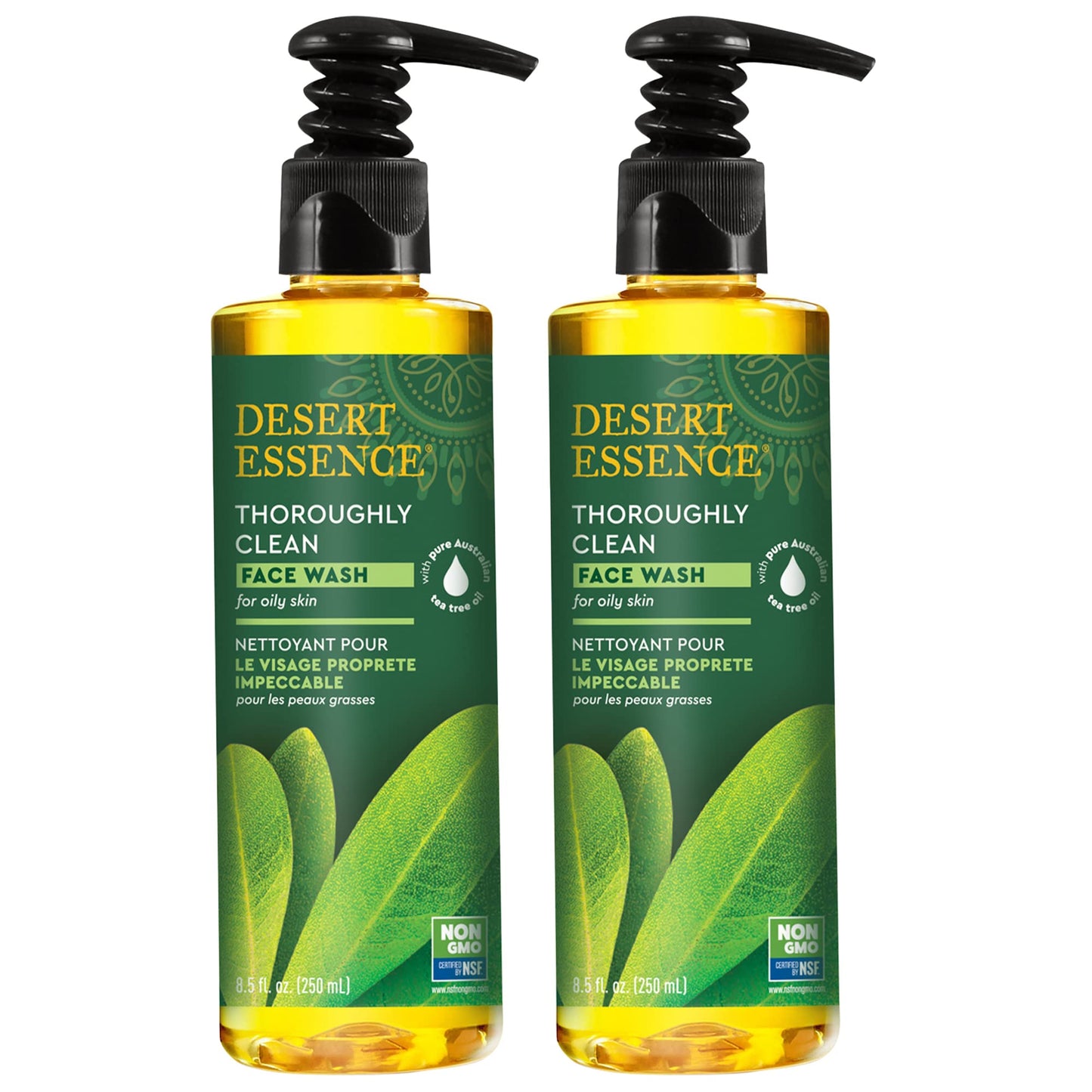 Desert Essence Thoroughly Clean Face Wash Original Deep Cleansing Formula - Tea Tree, Castile & Coconut Oil - Gently Removes Oil