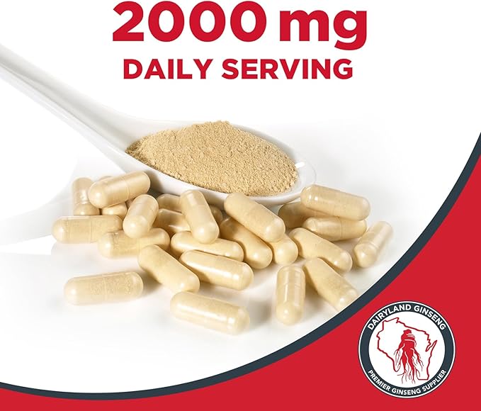 Dairyland American Ginseng Roots 16 oz and Capsules 150 ct Pack of Wisconsin Ginseng – Direct from Farmer to Consumer 西洋参
