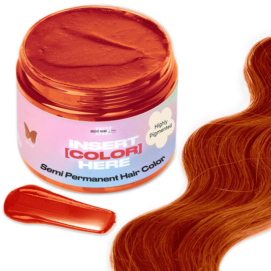 Inh Semi Permanent Hair Color | Color Depositing Conditioner | Orange Hair Dye | No Bleach, No Peroxide Temporary Fire Opal Tint