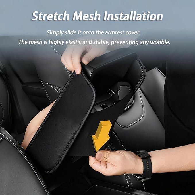 Car Center Console Cover for Toyota Venza 2008-2015 2021 2022 2023 2024 2025, Thick Armrest Cushion Pad with Side Storage Pockets, Center Console Protector, Arm Rest Cover