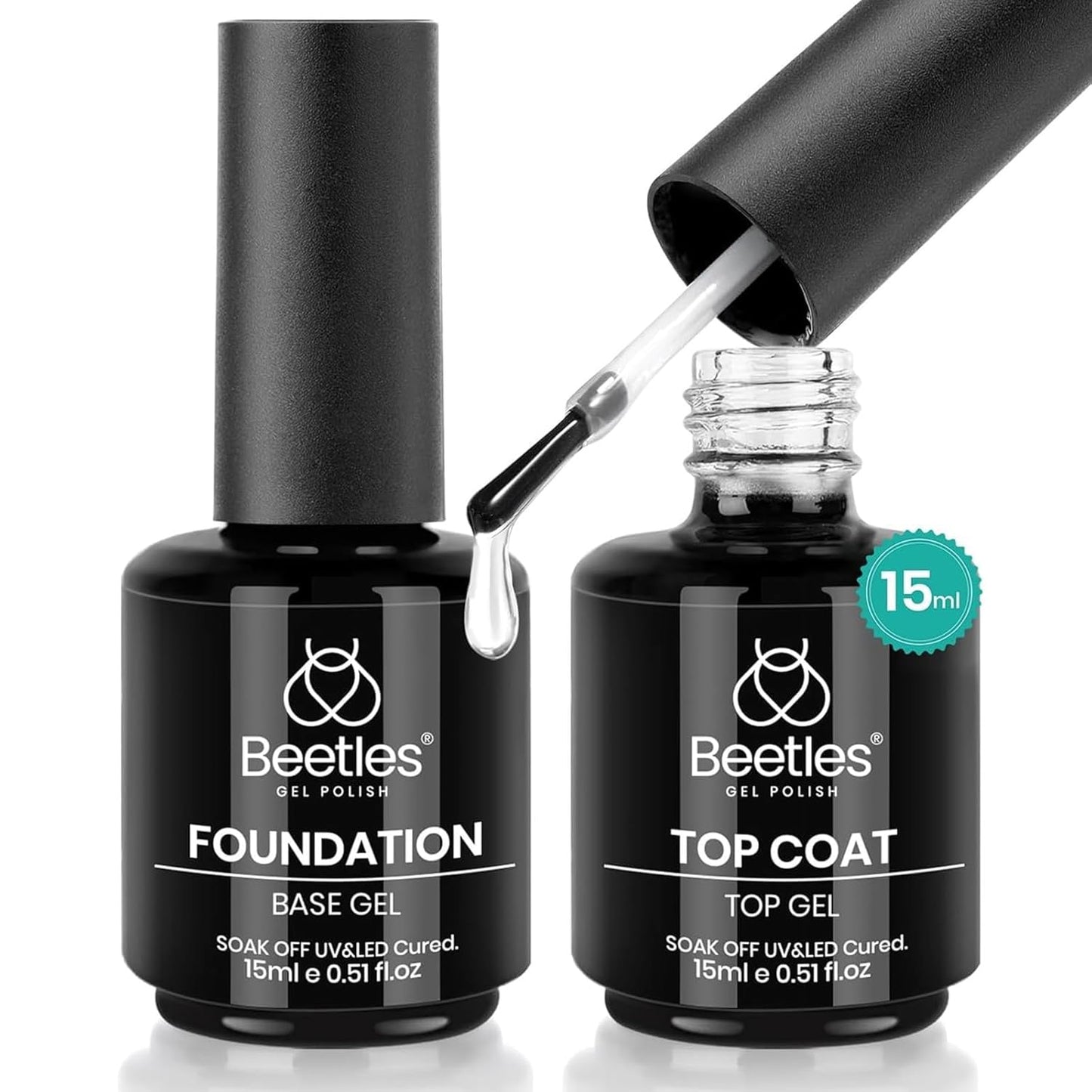 Beetles Gel Nail Polish Set | 3PCS 15ML | Long-Lasting Shine & Marble Effect