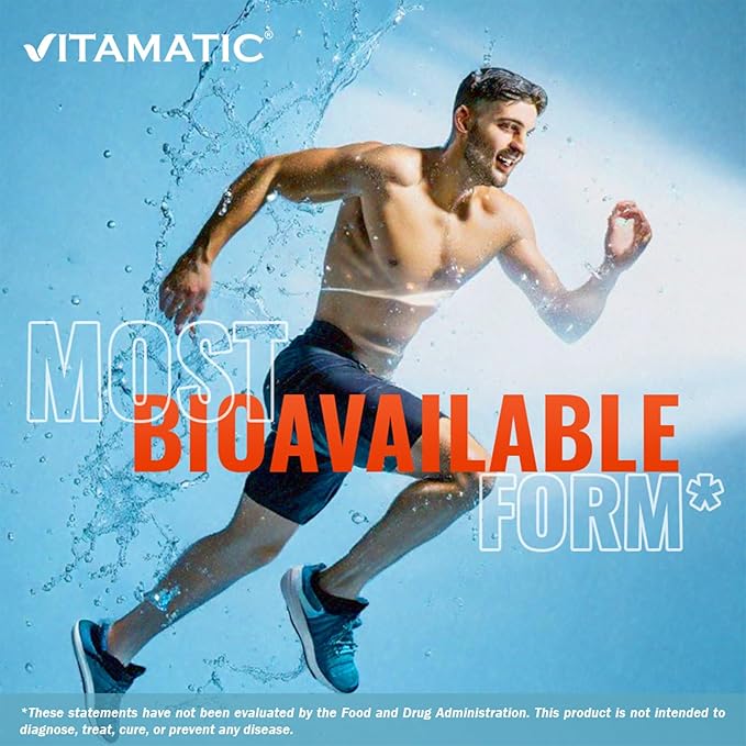 Vitamatic Magnesium Taurate 1000mg per Serving Supports Muscle, Joint, and Heart Health 250 Grams - 250 Servings