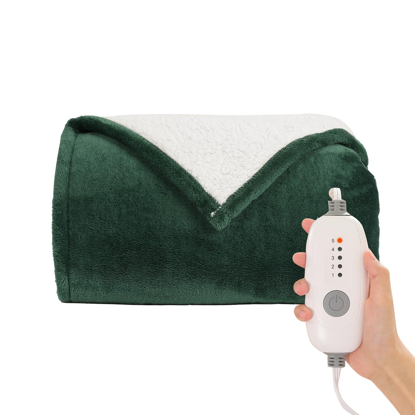 Heated Blanket Electric Blanket Full Size 72''x84'', Soft Flannel Heating Blanket with 1-10 Hour Auto Off - 6 Heat Settings - Machine Washable - Dark Grey