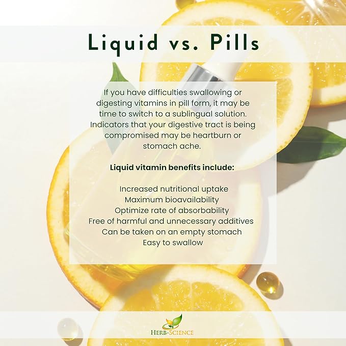 Liquid Vitamin B1 Drops - Daily Thiamine Supplement to Support Digestion, Nervous System, Heart Health, Stress Relief, Natural Energy Booster - 500% DV, 36 Servings per Bottle - 1 fl. oz.