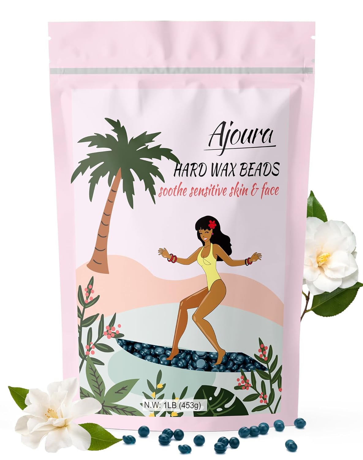 Chamomile Hard Wax Beads – 1Lb Hair Removal Wax for Full Body | Home Refill