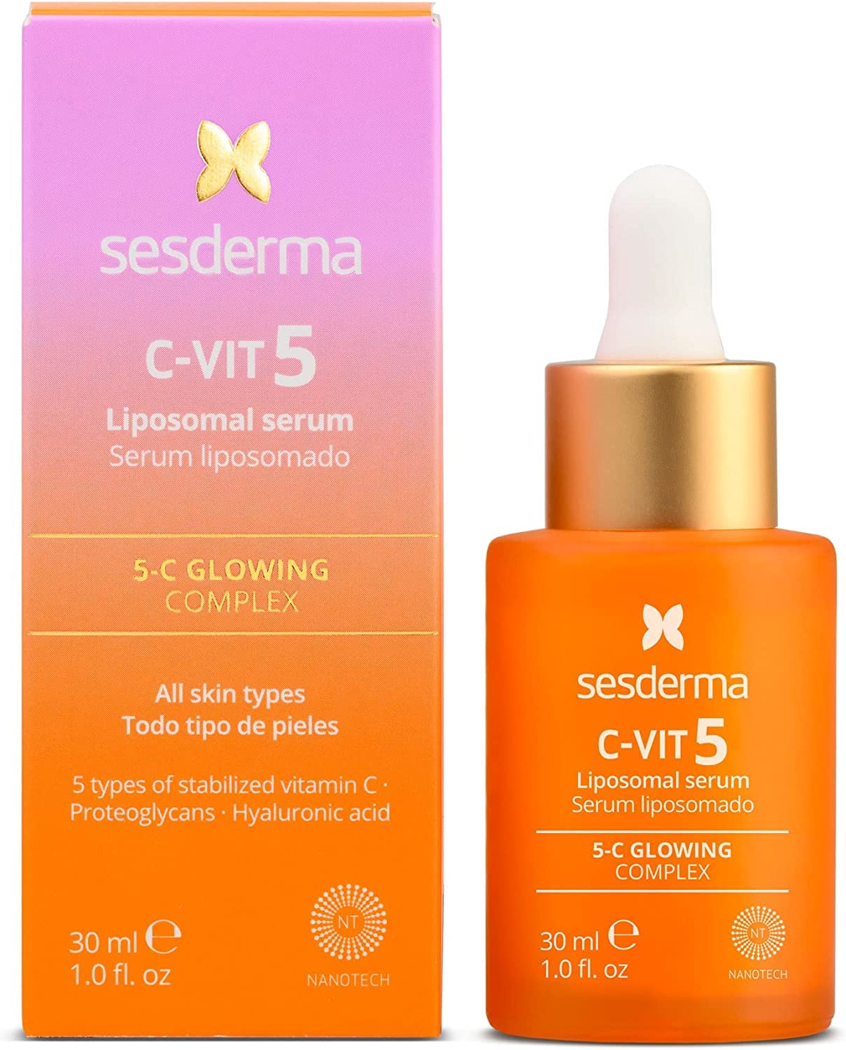 Sesderma C-VIT 5 Fusion Vitamin C Serum | Boosted Hydration, Radiant Glow, Antioxidant Defense | Targets Pigmentation | Pro Skin