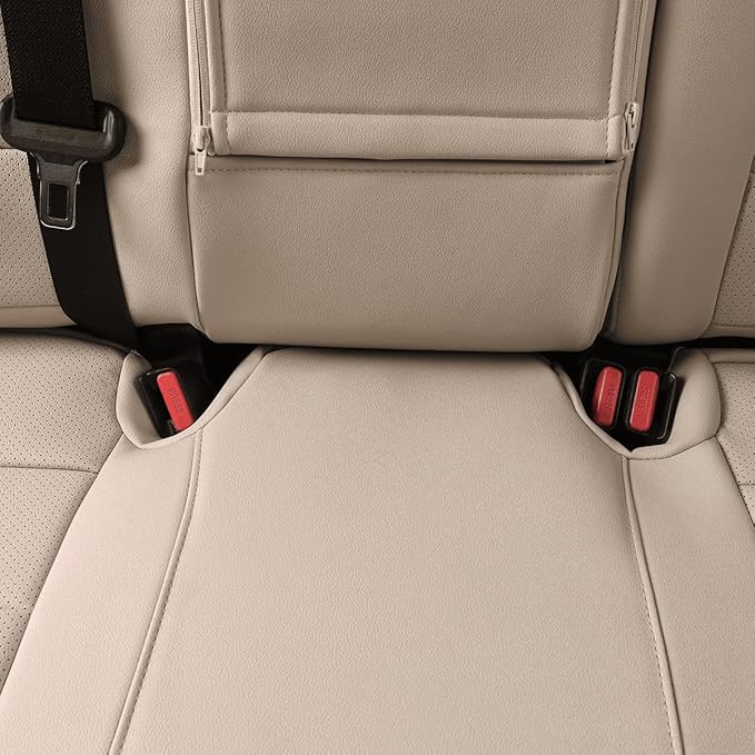 EKR Rav4 Seat Covers Custom Fit for Toyota Rav4 (Hybrid) LE/XLE Premium 2026, Leather Car Seat Cover Full Set for SUV,Faux Leather(Beige)