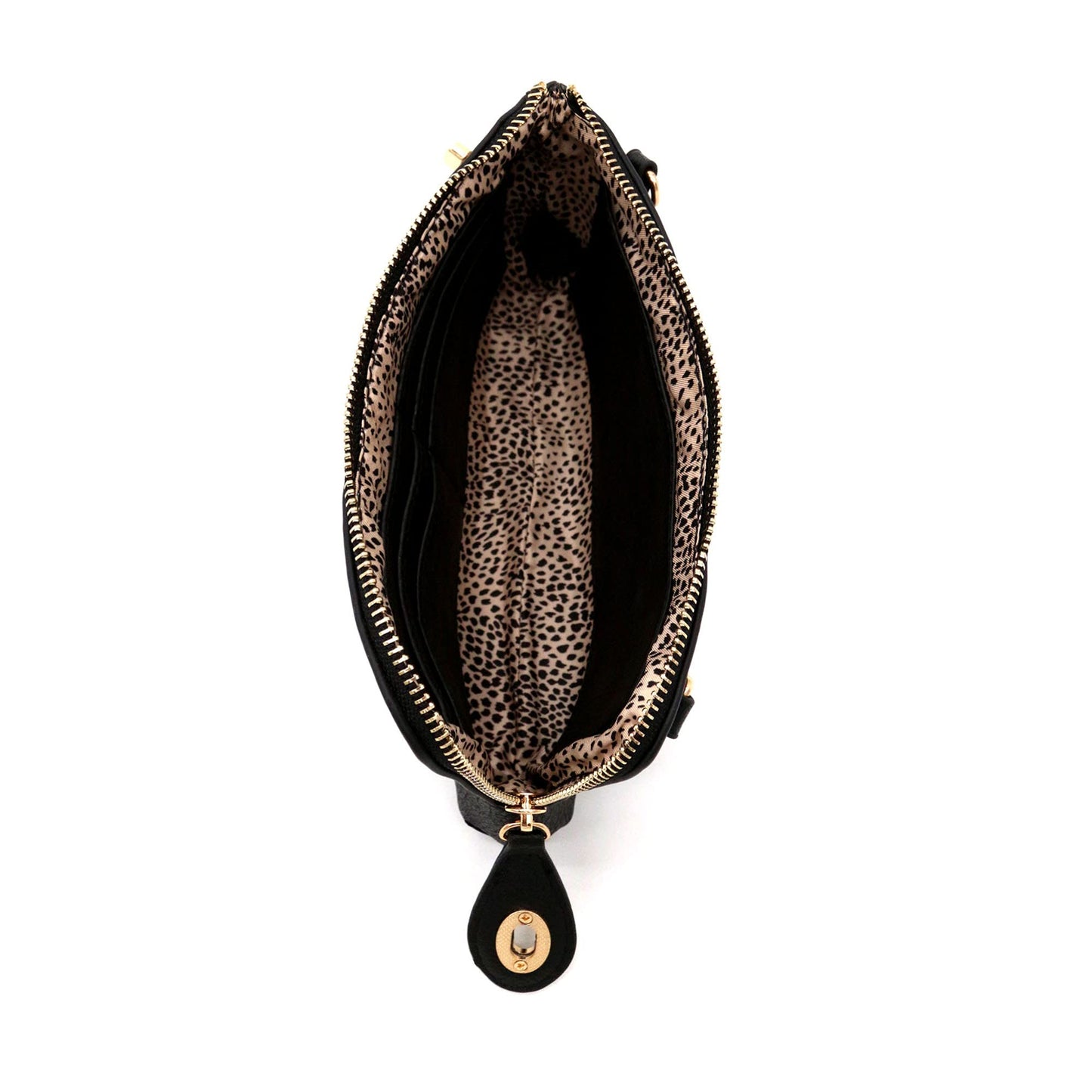LOVESOME Women's Small Crossbody Bag Wristlet Clutch(Black)