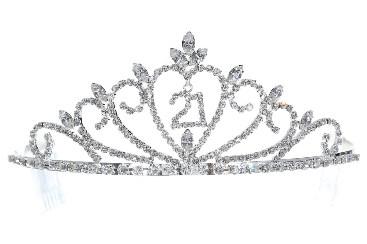 Samky Birthday Party Crystal Tiara Crown - 21St 21Th Twenty One T1200