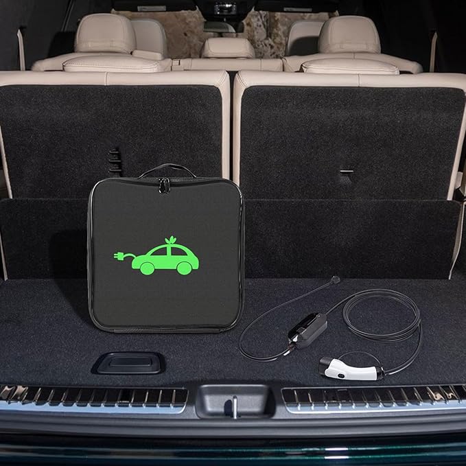 Waterproof EV Storage Bag, Cable Cover, Wear-resistant, Lightweight, EV Organizer for Electric Vehicle, Square Shape