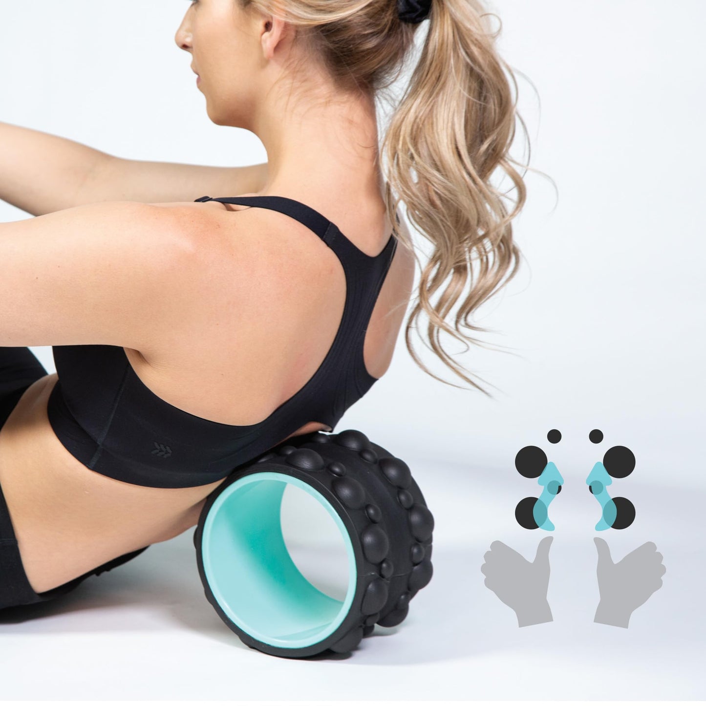 Chirp Wheel XR Massage Roller for Neck & Headache Relief – Rejuvenate Body, Spinal Care & Tension Through Thumb Pressure Release | High-Density Foam for Physical Therapy, 500lbs Capacity, 4" Mint