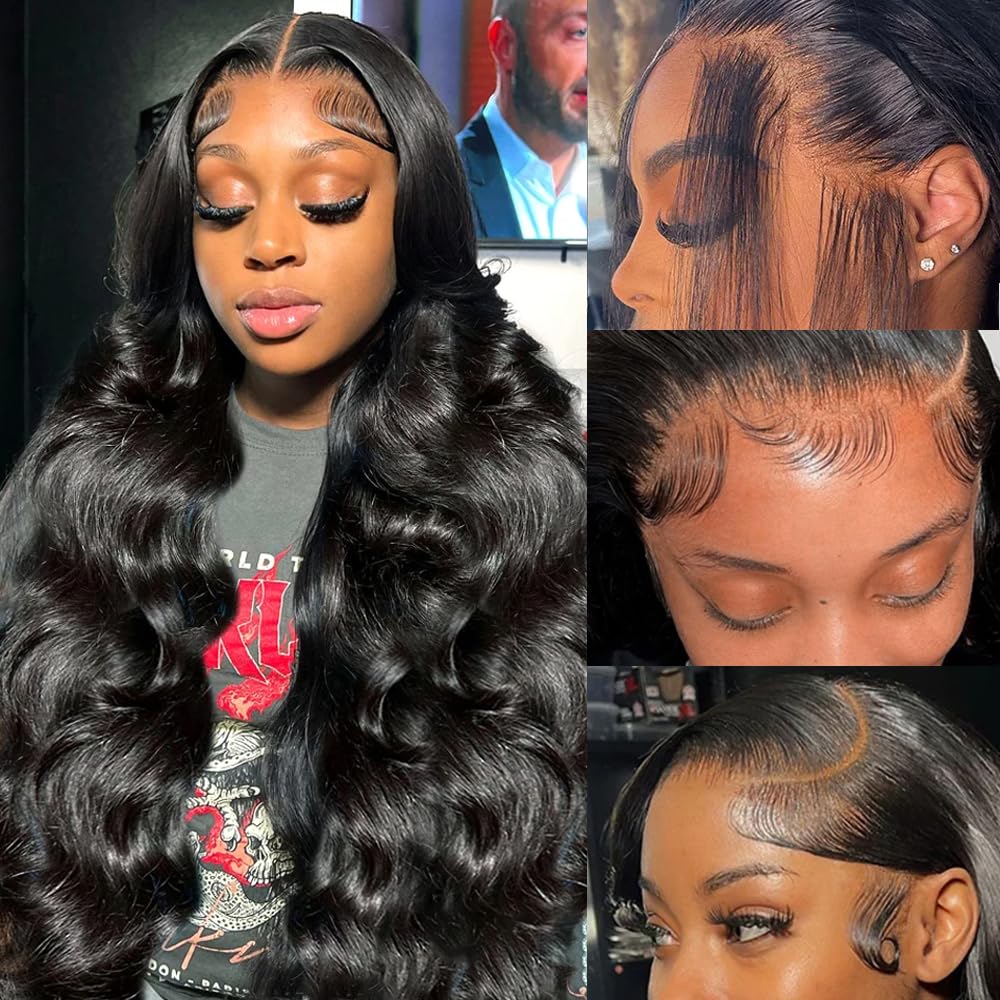 Tiwugi 13X4 Hd Lace Front Wigs Human Hair 180% Density Body Wave Lace Front Wigs Human Hair Pre Plucked Body Wave Glueless Front