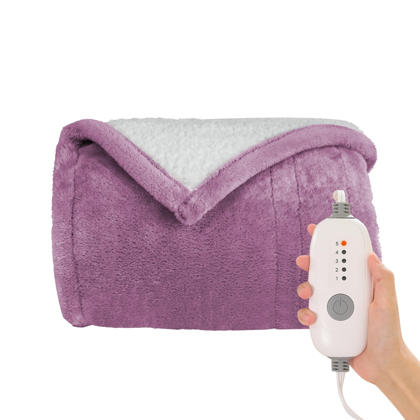 Heated Blanket Electric Blanket Full Size 72''x84'', Soft Flannel Heating Blanket with 1-10 Hour Auto Off - 6 Heat Settings - Machine Washable - Dark Grey