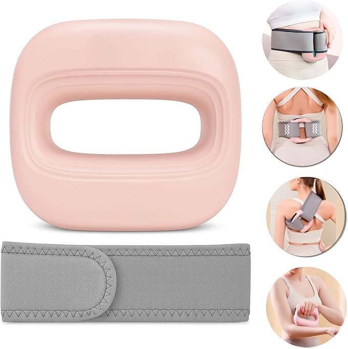Deep Tissue Massage Gun Portable – Mini Massage Gun with Hands-Free Strap – Handheld Massager for Athletes, Travel, Full-Body Pain Relief – 5 Speed Levels and Quiet Percussion