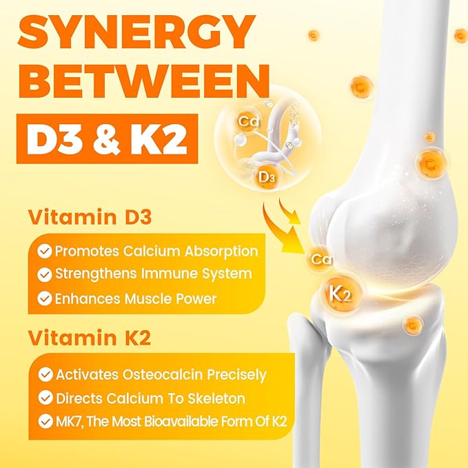 ZEBORA Vitamin D3 K2 with Zinc and Selenium - 5000 IU of Vitamin D3, 100 Mcg MK7 Vitamin K2 for Maximum Absorption, Supports Bones, Teeth & Immune Healt, 120 Capsules