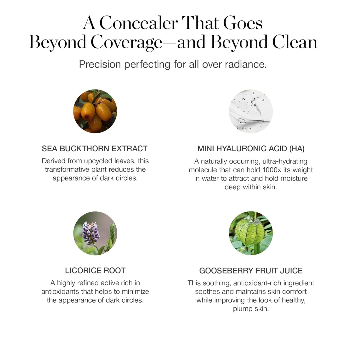 Ogee Complexion Perfecting Under Eye Concealer - Certified Organic Full Coverage Concealer - Buildable Coverage - ROSEWOOD 0.00C - Fair (Cool Undertones)