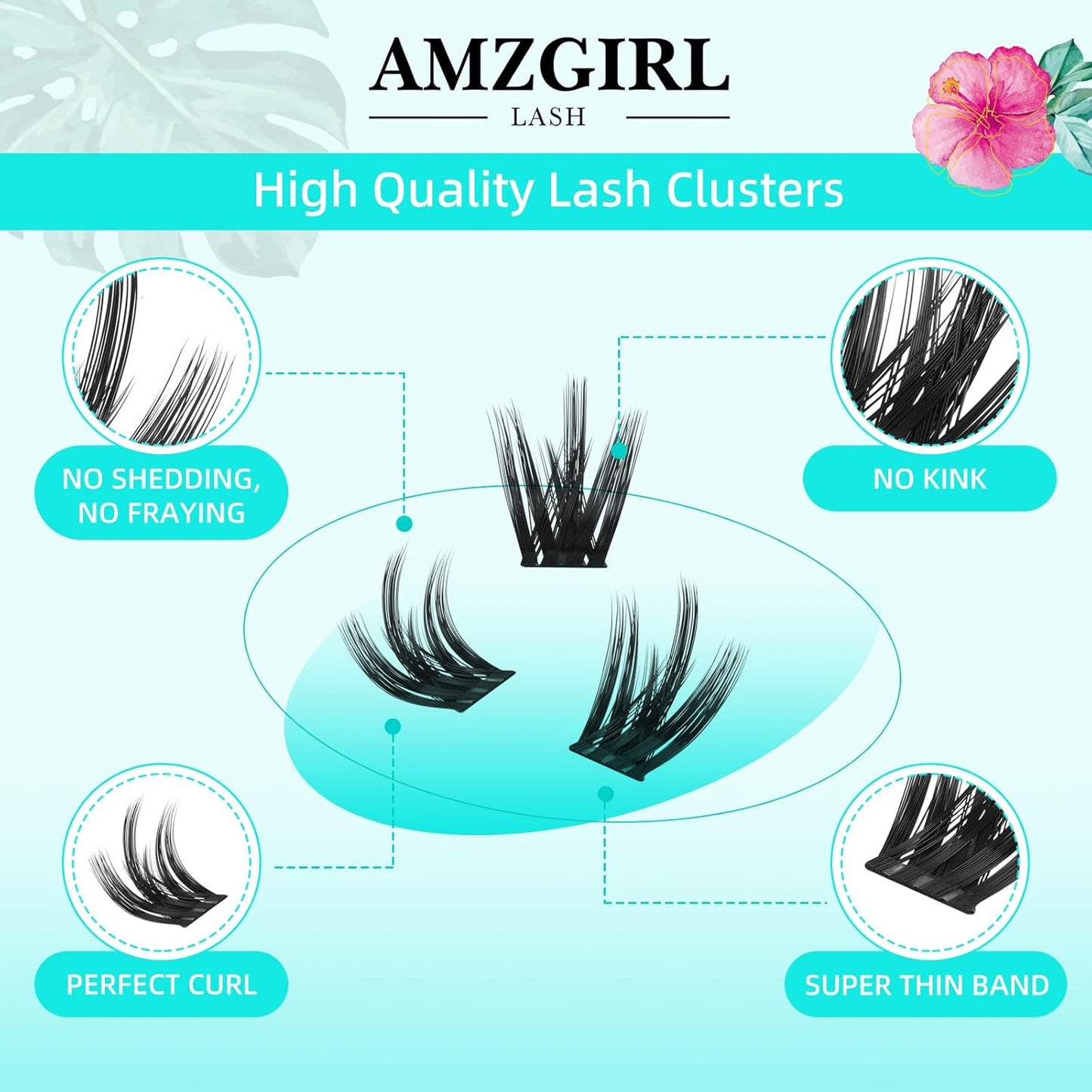 Lash Clusters Wet Look 168Pcs Eyelash Cluster Ultra-Thin Lash Band Eyelashes Extensions Spiky Anime Wide Span Lashes(Orchid,C-18mm)
