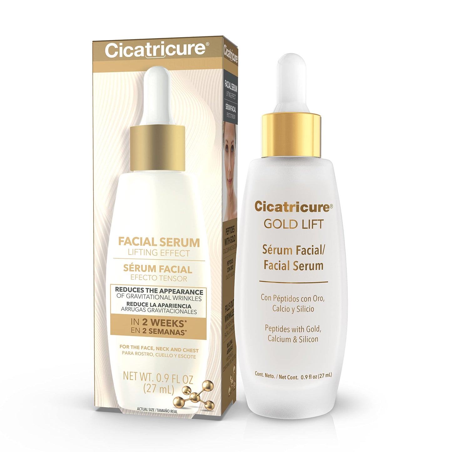 Cicatricure Gold Lift Facial Serum With Lifting Effect For Face, Neck & Chest, Anti Aging Skin Care, Hydrating, Firming & Tighte
