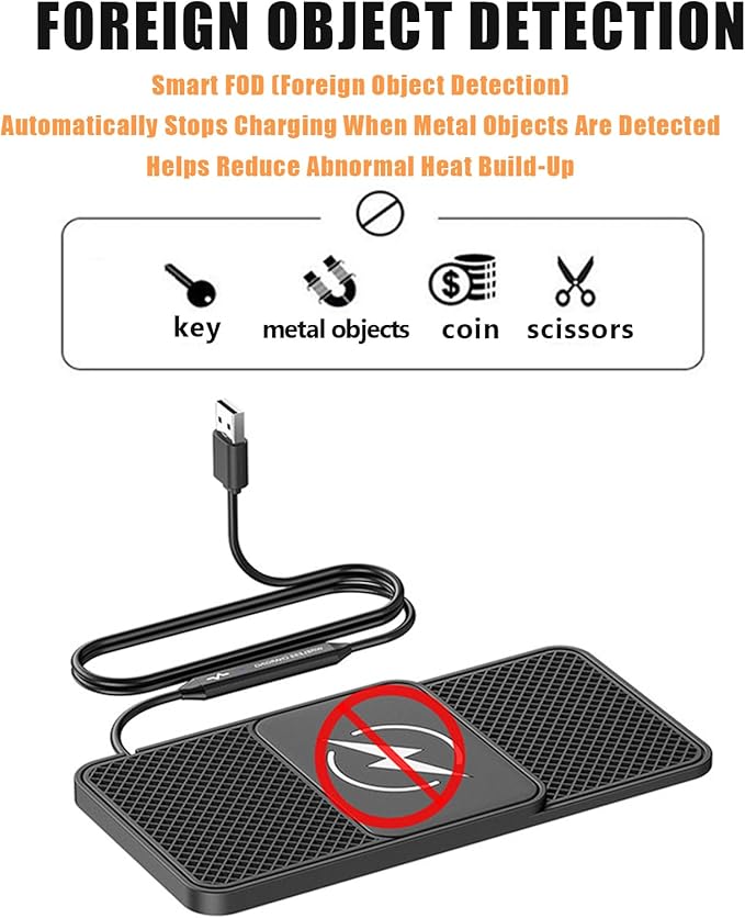Wireless Car Phone Charger for Land Rover Range Rover Velar Range Rover P400, Type C/USB 20W Fast Charging Pad, Non-Slip Charging Station for Travel Home Office Desk, Lightweight, USB