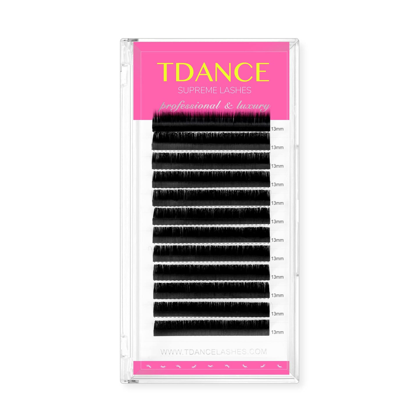 Tdance Premium Cc Curl 18Mm Semi Permanent Individual Eyelash Extensions 0.07Mm Thickness False Mink Silk Volume Lashes Extensio