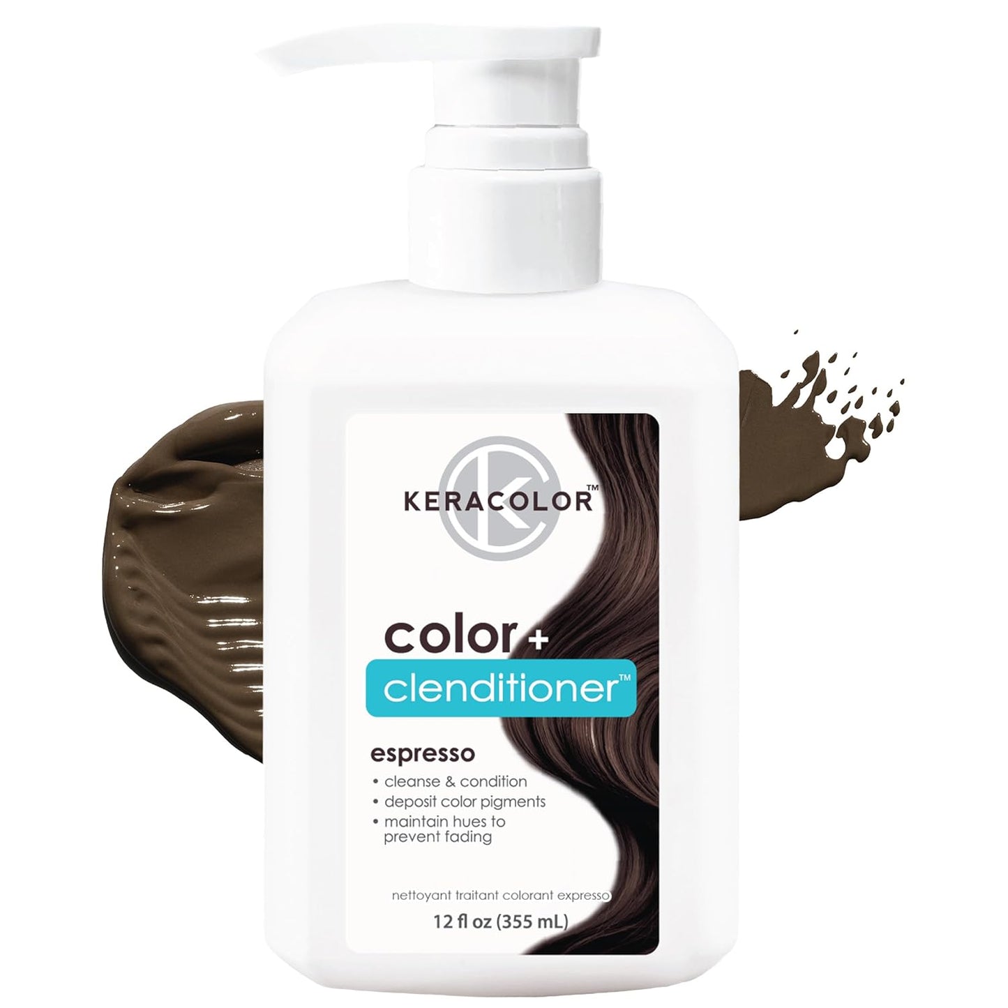 Keracolor 3-In-1 Color-Depositing Conditioner | Gently Cleanses & Conditions | 12 Fl Oz