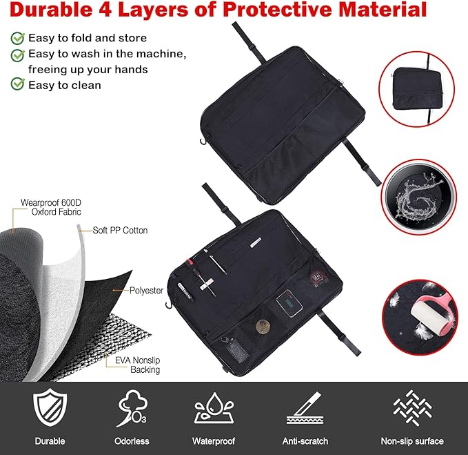 Roof Organizer Bag Storage for Hummer EV Accessories Sunroof Rooftop Panel Waterproof Foldable Heavy Duty Hardtop Cargo Carrier Bag Overhead for Hummer EV SUV Pickup 2022-2025 2026 (Rear Roof-Right)