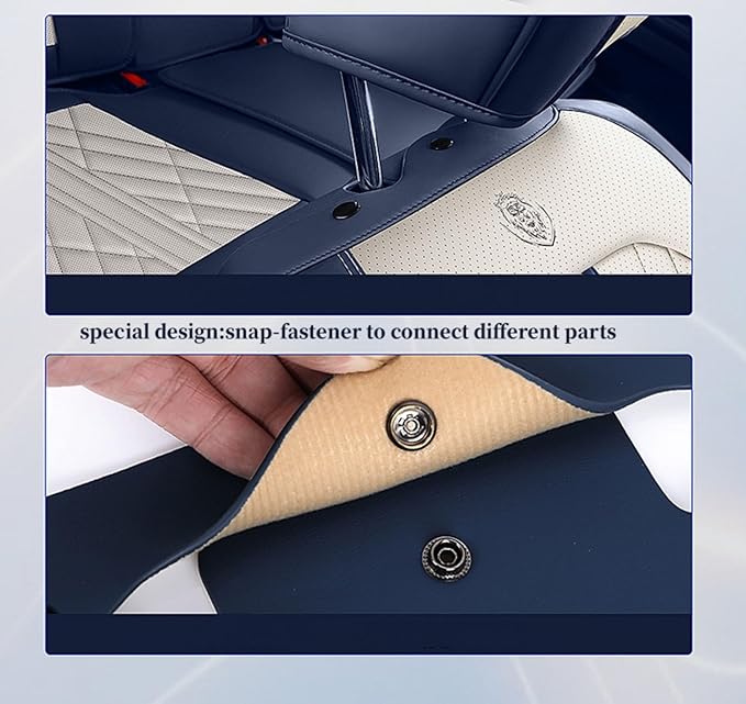 Premium Nappa Leatherette Car Seat Cover Set Custom Fit for Honda CR-V CRV 2000-2023 2024 2025 2026 Water-Proof Breathable Faux Leather Seat Cushion Protectors (Front 2 Seats,Orange Grey)