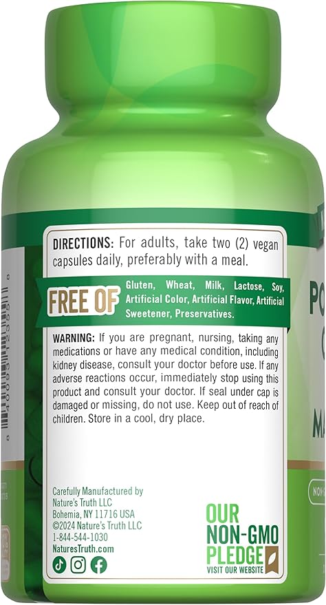 Nature's Truth Potassium Magnesium Citrate Capsules | 90 Count | Vegan, Non-GMO & Gluten Free Supplement