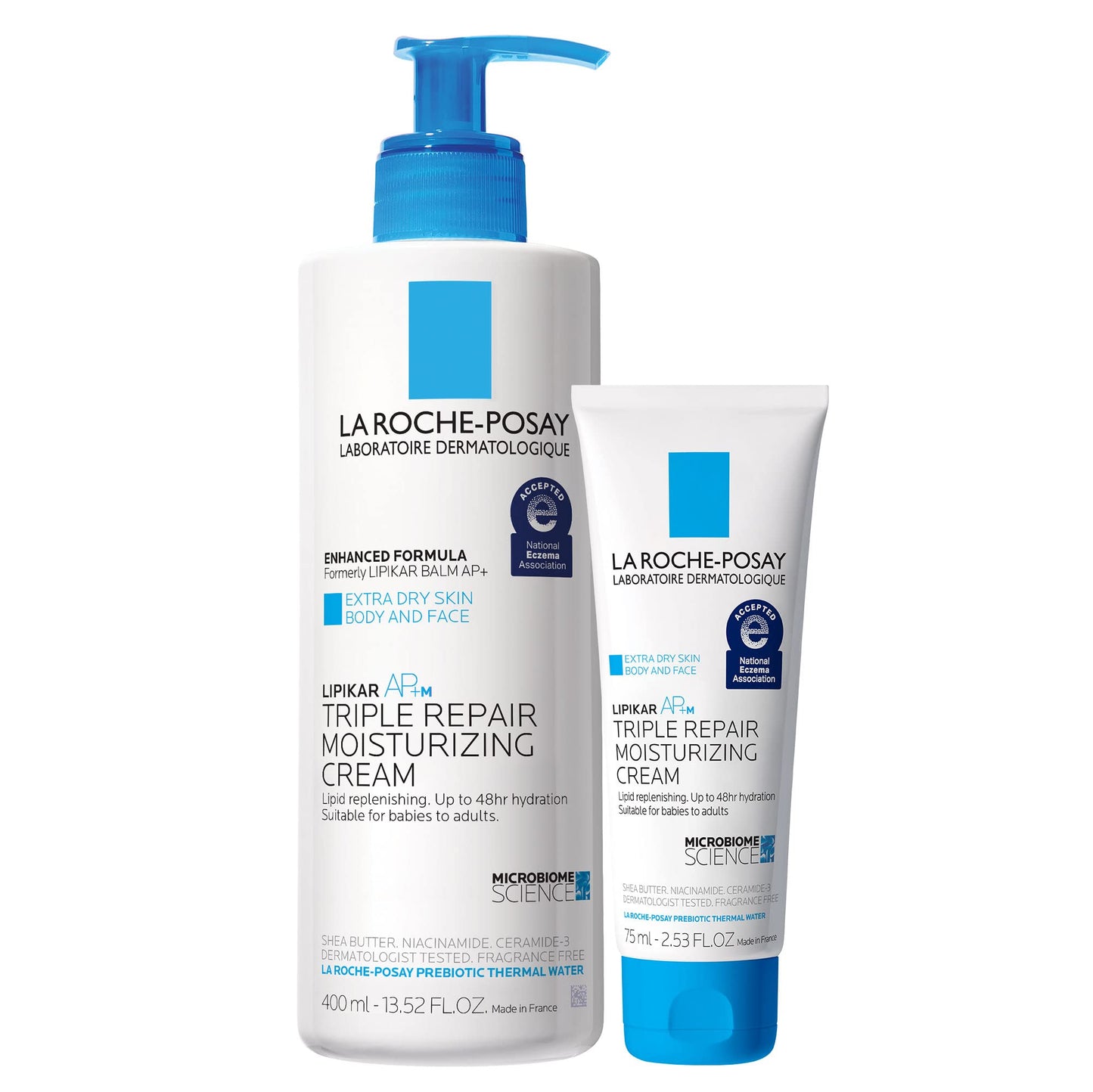 La Roche-Posay Lipikar Daily Repair Moisturizing Lotion Full Size & Travel Size Skin Care Set | Body Lotion For Dry Skin & Eczem