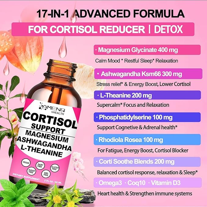 Methylfolate Supplement and Cortiosl Health Bundle, Non GMO, Sugar Free