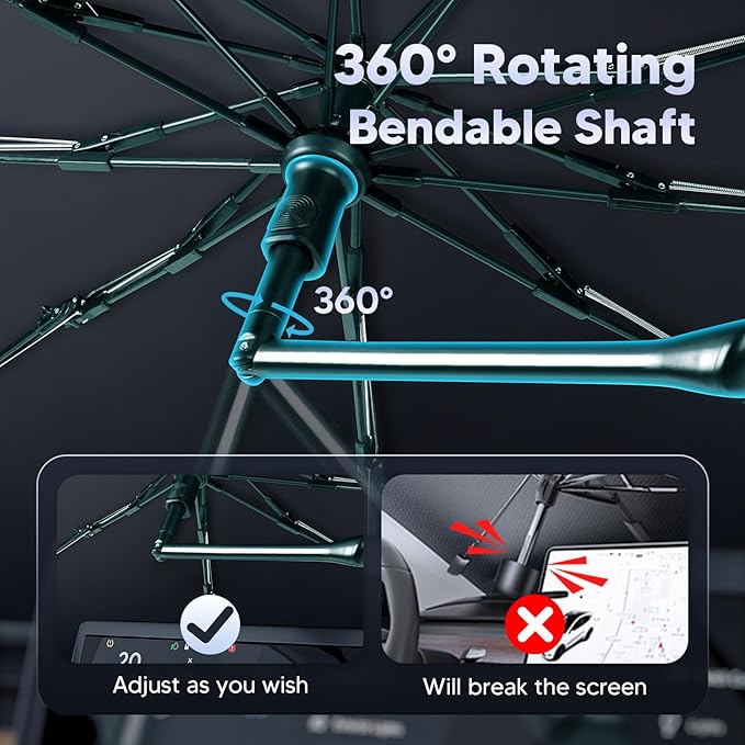Autorder Windshield Sun Shade Umbrella for 2015-2024 Jeep Renegade Accessories,Upgraded Ice Crystal Material,Easy Setup Umbrella Sunshade for Car Windshield,100% Sun Blocking