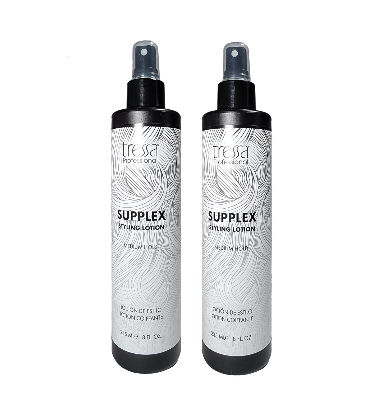 Tressa Supplex Styling Lotion Prevents Heat Damage From Styling Tools, Medium Hold, Light Weight Styling Radiance-8.5 Fl Oz (2 P