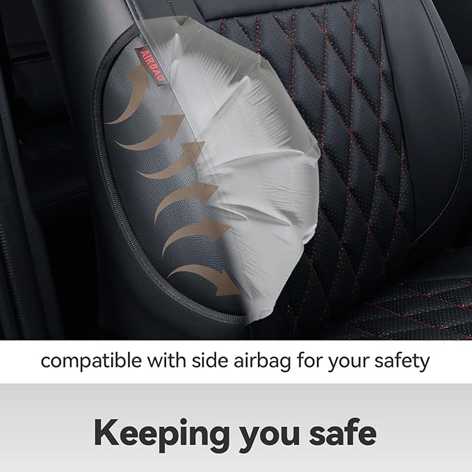 coverdream 2026 Rav4 Seat Covers Custom Fit for 2026 Toyota Rav4 Hybrid (LE,XLE Premium) SUV,Full Set Luxury Waterproof Leather Car Seat Protector