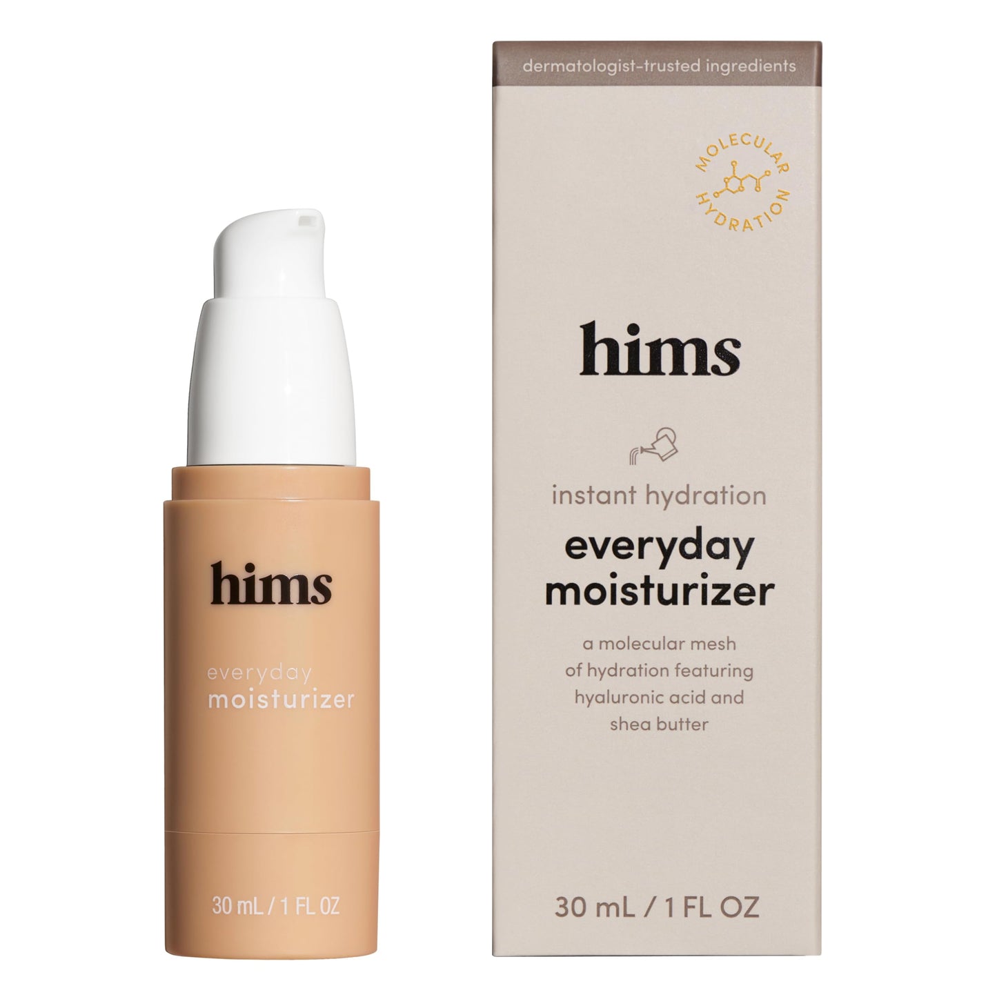 HIMS Everyday Moisturizer for Men - Lightweight Hydrating Face Cream with Hyaluronic Acid & Shea Butter, 1 fl oz