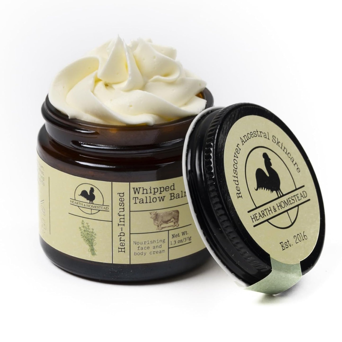 Handmade Coffee Vanilla Whipped Tallow Balm | Organic Body Butter - 1.3 Oz