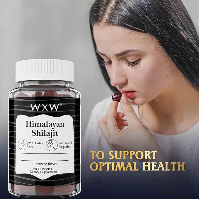 WXW Shilajit Gummies Pure Himalayan Organic Manuka Honey MGO +263 High Potency for Men & Women 85+ Trace Minerals 75% Fulsive Acid Lab Tested 240 Gummies